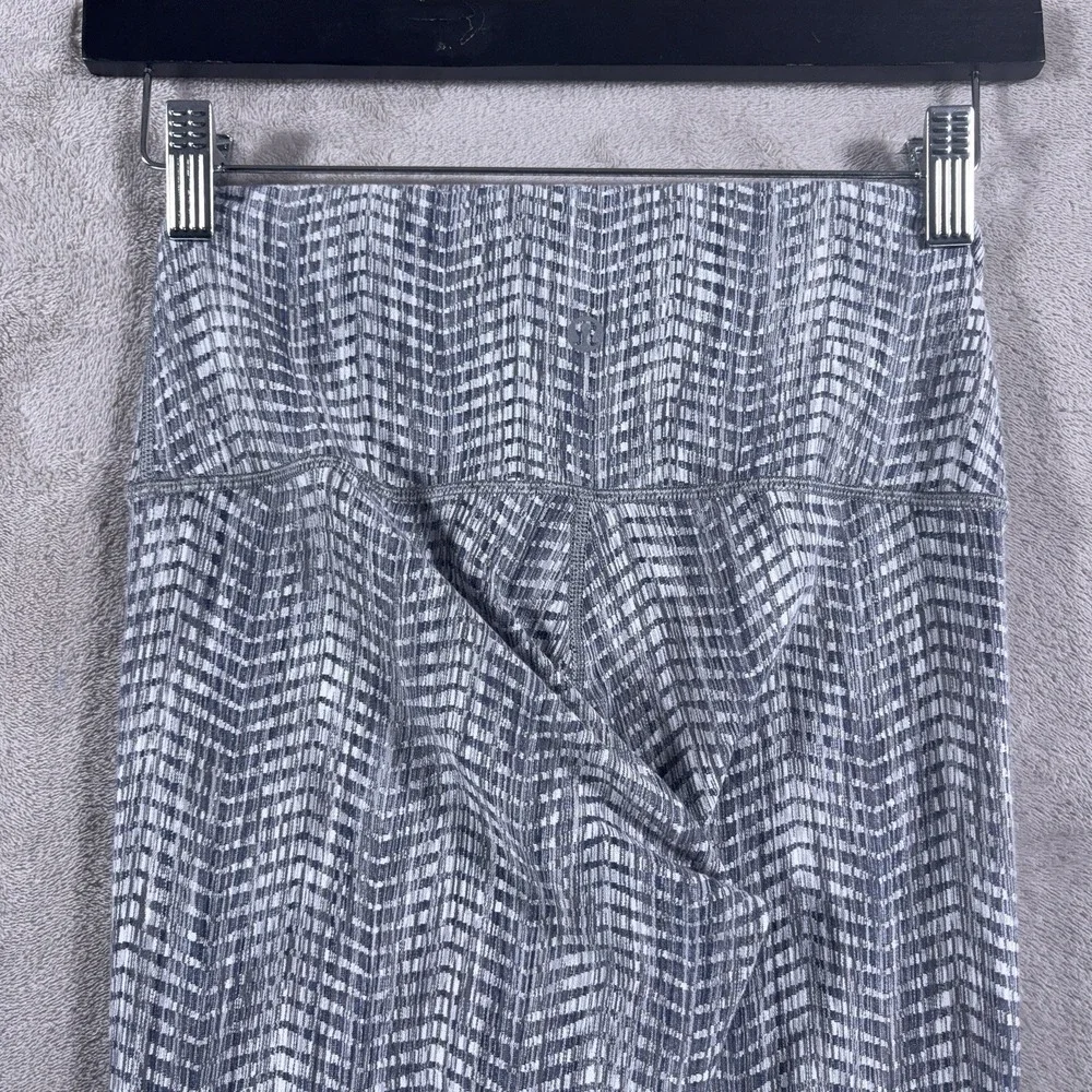 Lululemon Leggings Womens 6 Gray Geometric Performance Training Lounge